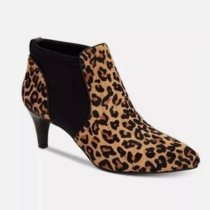 Alfani Hazzel Women's Leopard Print Stretch Step 'N Flex Ankle Booties